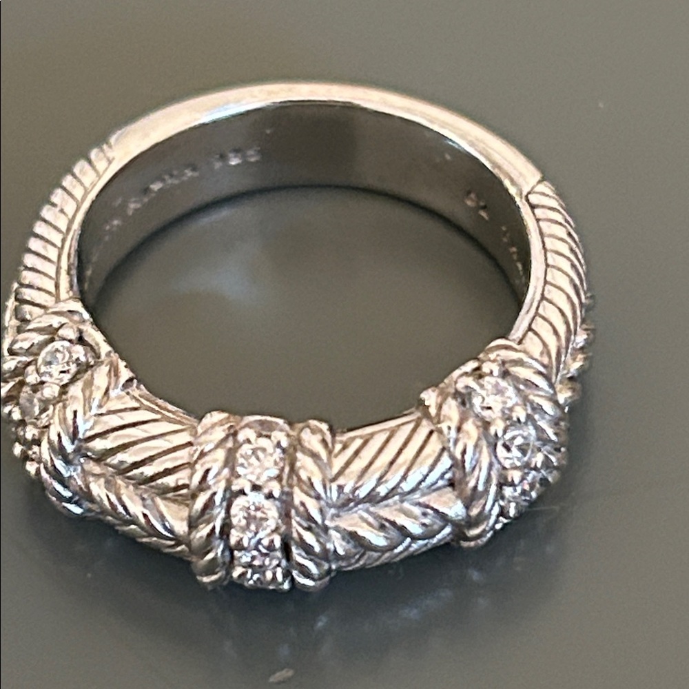Judith Ripka sterling silver stack rings. Set of 3. Size 8 - Picture 6 of 14